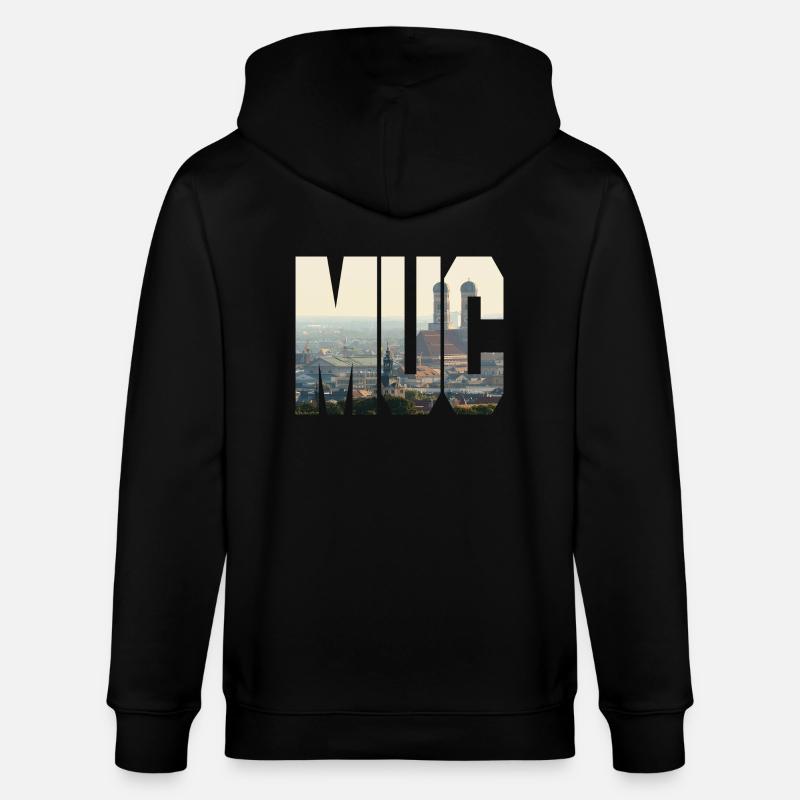 MUC panorama - Veste à capuche bio CULTIVATOR Stanley/Stella Unisexe - noir
