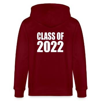 Class of 2022 - Stanley/Stella CULTIVATOR  Unisex Organic Hooded Jacket - burgundy - Back - Anna (173cm)