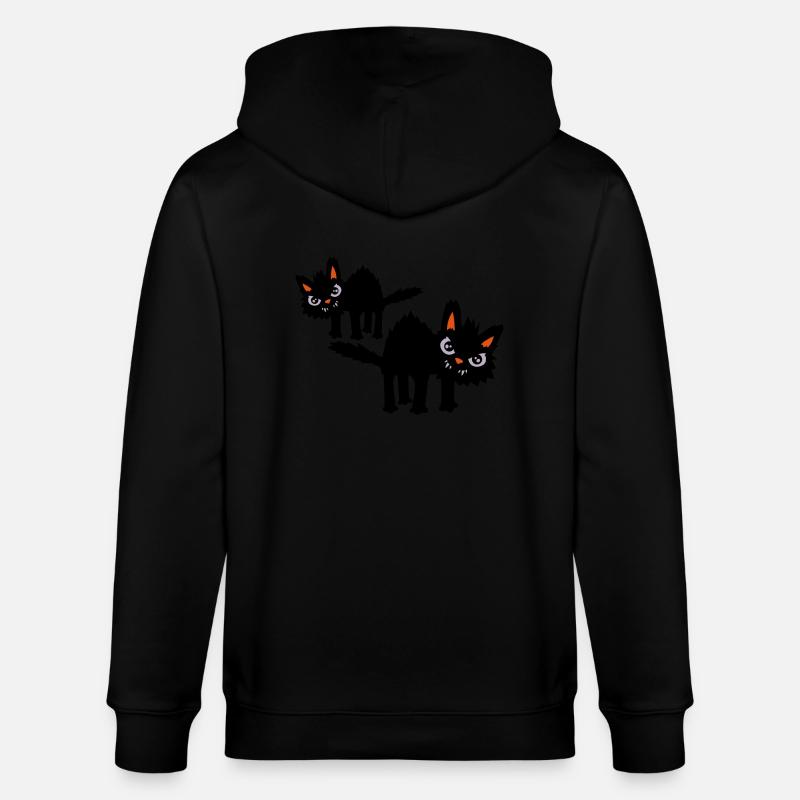 Équipe drôle de chats - Veste à capuche bio CULTIVATOR Stanley/Stella Unisexe - noir