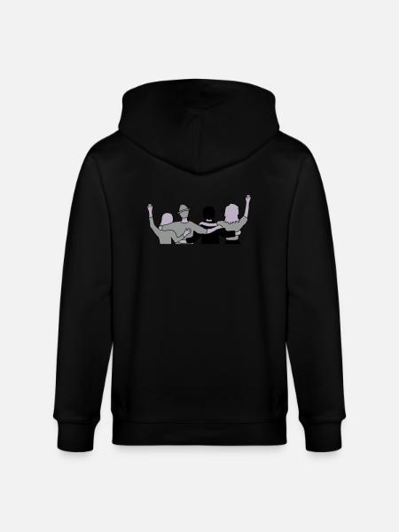 Crew 4 Friends - Stanley/Stella CULTIVATOR  Unisex Organic Hooded Jacket - black