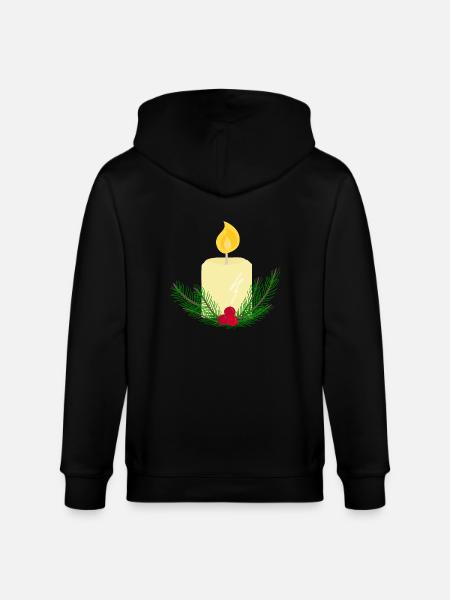 Burning New Year candle - Stanley/Stella CULTIVATOR  Unisex Organic Hooded Jacket - black