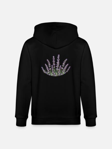 Lavender Straws Lavender - Stanley/Stella CULTIVATOR Unisex Organic Hooded Jacket - black