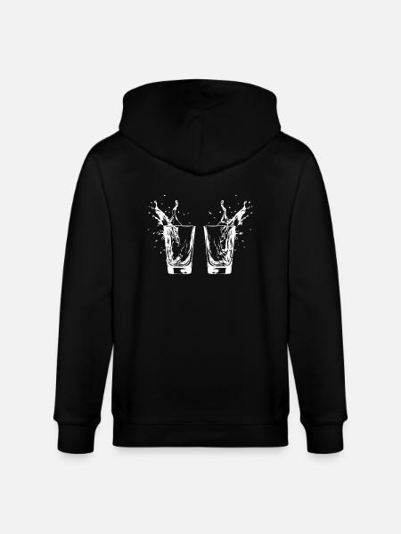 Tequila Glass Cheers Party - Stanley/Stella CULTIVATOR  Unisex Organic Hooded Jacket - black