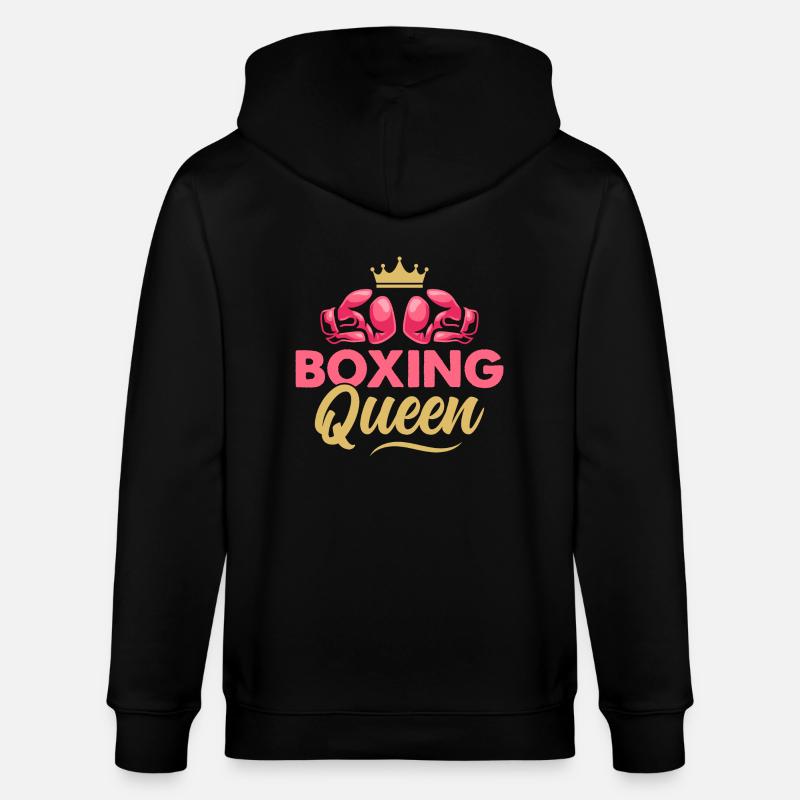 Entraînement de boxeur Queen Boxer - Veste à capuche bio CULTIVATOR Stanley/Stella Unisexe - noir