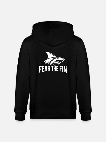 FEAR THE FIN - Stanley/Stella CULTIVATOR  Unisex Organic Hooded Jacket - black