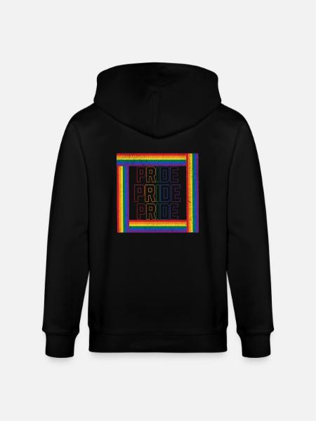 Pride - Stanley/Stella CULTIVATOR  Unisex Organic Hooded Jacket - black