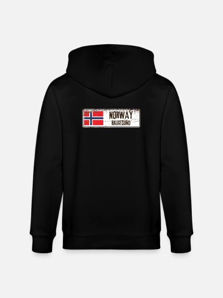 Haugesund Norway Flag - Stanley/Stella CULTIVATOR  Unisex Organic Hooded Jacket - black