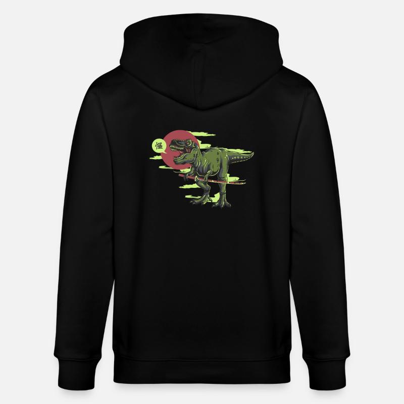 Samurai Rex Dinosaurier - Stanley/Stella Unisex Bio-Kapuzenjacke CULTIVATOR  - Schwarz