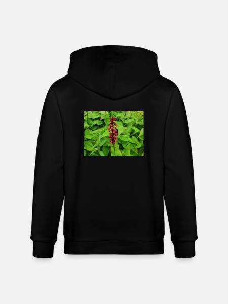Mountain fleece Persicaria amplexicaulis - Stanley/Stella CULTIVATOR Unisex Organic Hooded Jacket - black