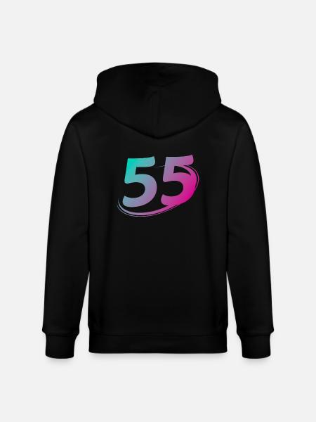Nummer 55 mehrfarbig - Stanley/Stella Unisex Bio-Kapuzenjacke CULTIVATOR - Schwarz