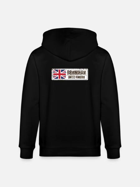 Birmingham Royaume-Uni Drapeau - Veste à capuche bio CULTIVATOR Stanley/Stella Unisexe - noir