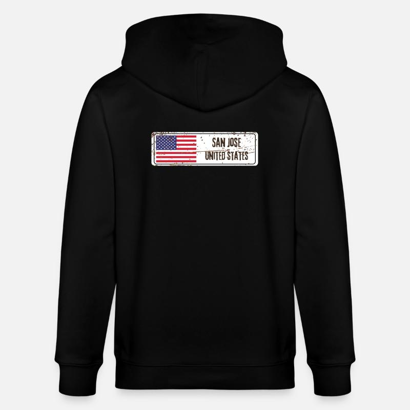 Drapeau de San José - Veste à capuche bio CULTIVATOR Stanley/Stella Unisexe - noir