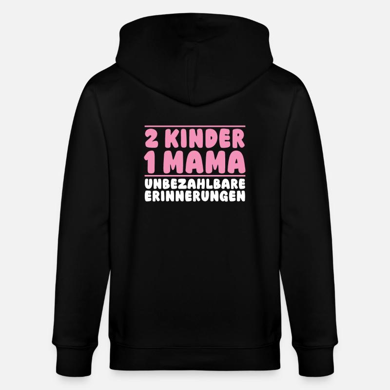Mama Von 2 Kindern - Stanley/Stella Unisex Bio-Kapuzenjacke CULTIVATOR  - Schwarz