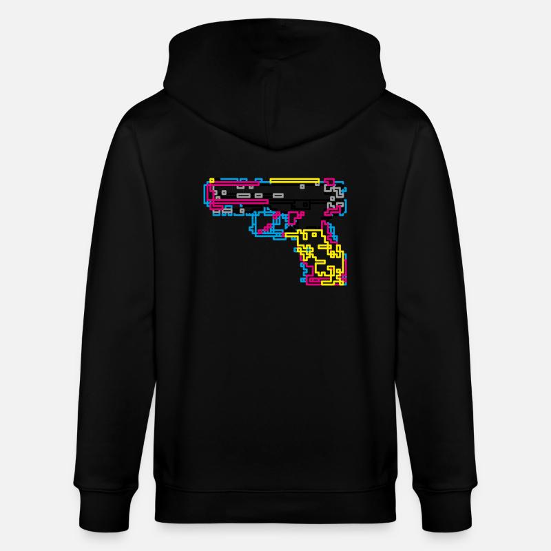 Pixelknarre - Stanley/Stella Unisex Bio-Kapuzenjacke CULTIVATOR  - Schwarz