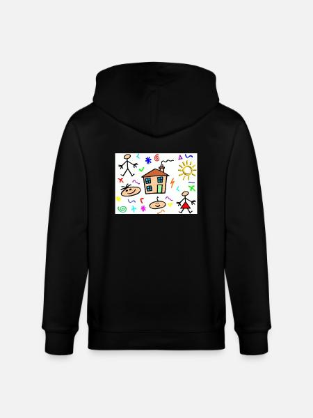 DESSIN ENFANTS - Veste à capuche bio CULTIVATOR Stanley/Stella Unisexe - noir