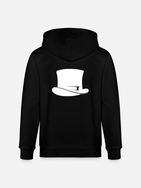 Zylinder weiß - Stanley/Stella Unisex Bio-Kapuzenjacke CULTIVATOR - Schwarz