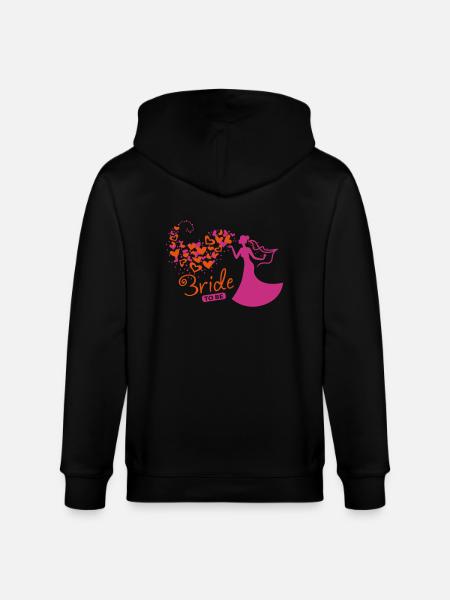 Herzwolken - Braut - Bride to be - Stanley/Stella CULTIVATOR  Unisex Organic Hooded Jacket - black