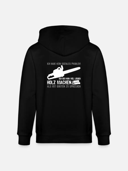 Lieber Holz machen - Stanley/Stella Unisex Bio-Kapuzenjacke CULTIVATOR  - Schwarz