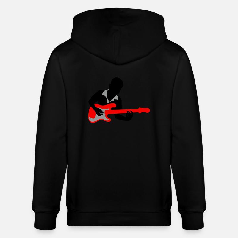 Gitarrist - Stanley/Stella Unisex Bio-Kapuzenjacke CULTIVATOR  - Schwarz