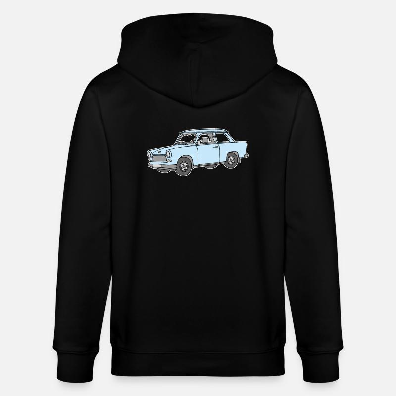 Hellblauer Trabi,  - Stanley/Stella Unisex Bio-Kapuzenjacke CULTIVATOR  - Schwarz