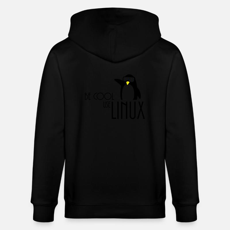 be cool use linux - Stanley/Stella CULTIVATOR  Unisex Organic Hooded Jacket - black