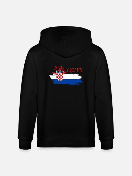 Kroatien - Stanley/Stella Unisex Bio-Kapuzenjacke CULTIVATOR  - Schwarz