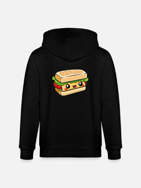 Sandwich with face - Stanley/Stella CULTIVATOR Unisex Organic Hooded Jacket - black