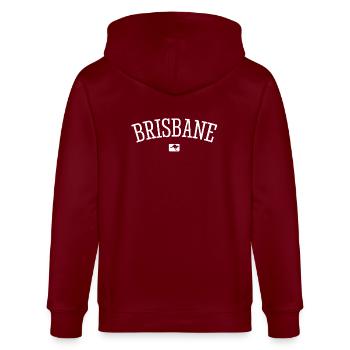 Brisbane, Australie, sous le kangourou Koala - Veste à capuche bio CULTIVATOR Stanley/Stella Unisexe - bordeaux - Dos - Anna (173cm)