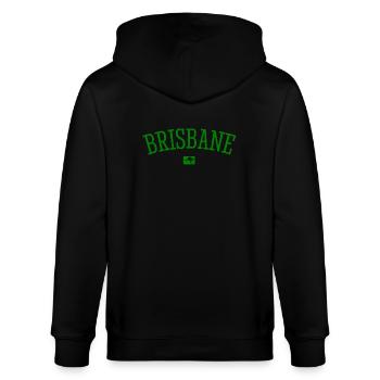 Brisbane Australia Down Under Kangaroo Koala - Stanley/Stella Unisex Bio-Kapuzenjacke CULTIVATOR  - Schwarz - Hinten - Anna (173cm)