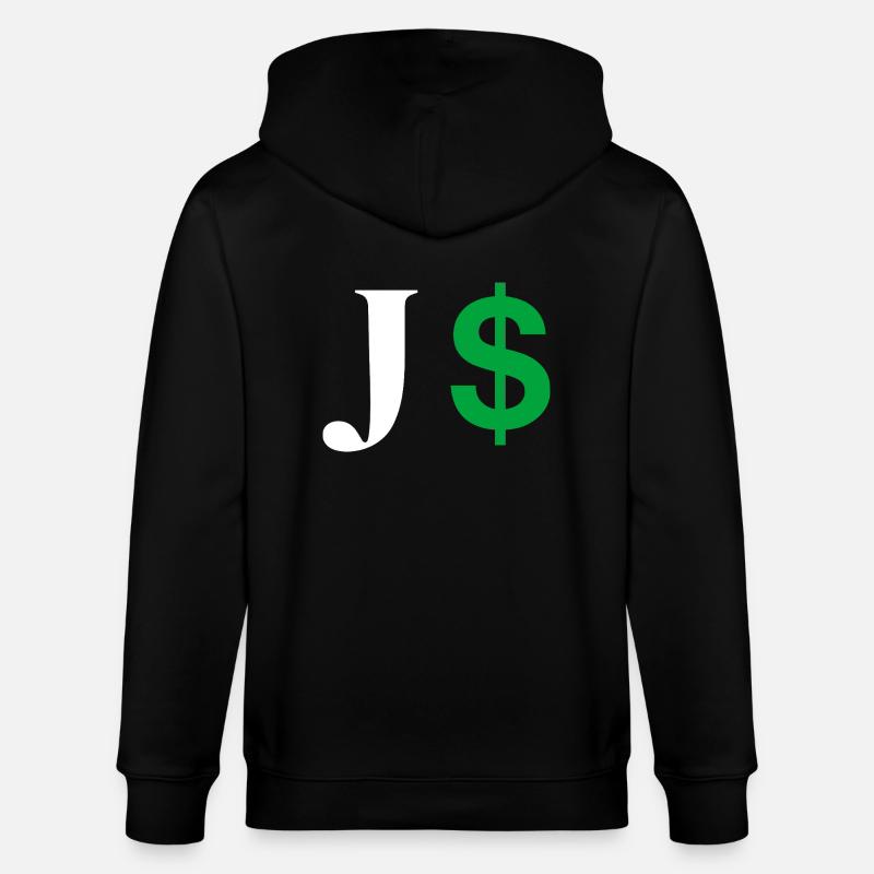 Buchstabe j Dollar - Stanley/Stella Unisex Bio-Kapuzenjacke CULTIVATOR  - Schwarz