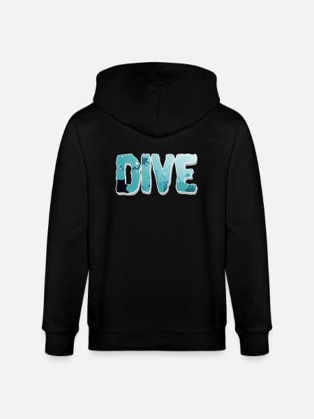 Diving Divers - Stanley/Stella CULTIVATOR  Unisex Organic Hooded Jacket - black