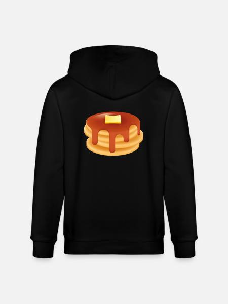 Smiley Pancake - Stanley/Stella CULTIVATOR Unisex Organic Hooded Jacket - black