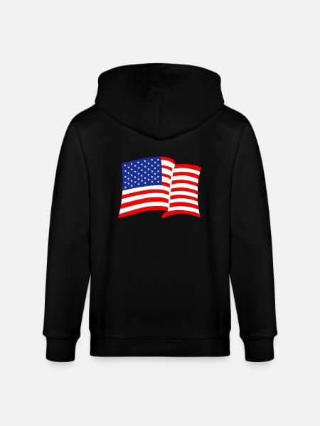 america - Stanley/Stella CULTIVATOR  Unisex Organic Hooded Jacket - black