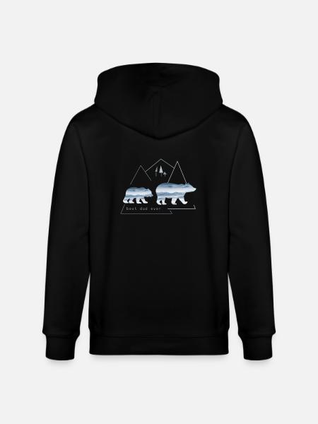 Best dad ever Best father - Stanley/Stella CULTIVATOR  Unisex Organic Hooded Jacket - black