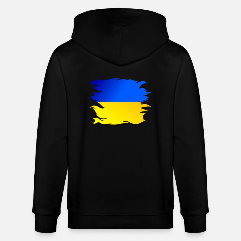 Drapeau de l’Ukraine Drapeau - Veste à capuche bio CULTIVATOR Stanley/Stella Unisexe - noir
