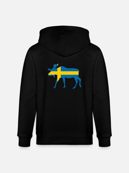 Elk Suède Drapeau Vacances - Veste à capuche bio CULTIVATOR Stanley/Stella Unisexe - noir