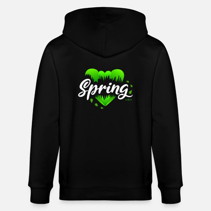 Printemps Cœurs printaniers - Veste à capuche bio CULTIVATOR Stanley/Stella Unisexe - noir