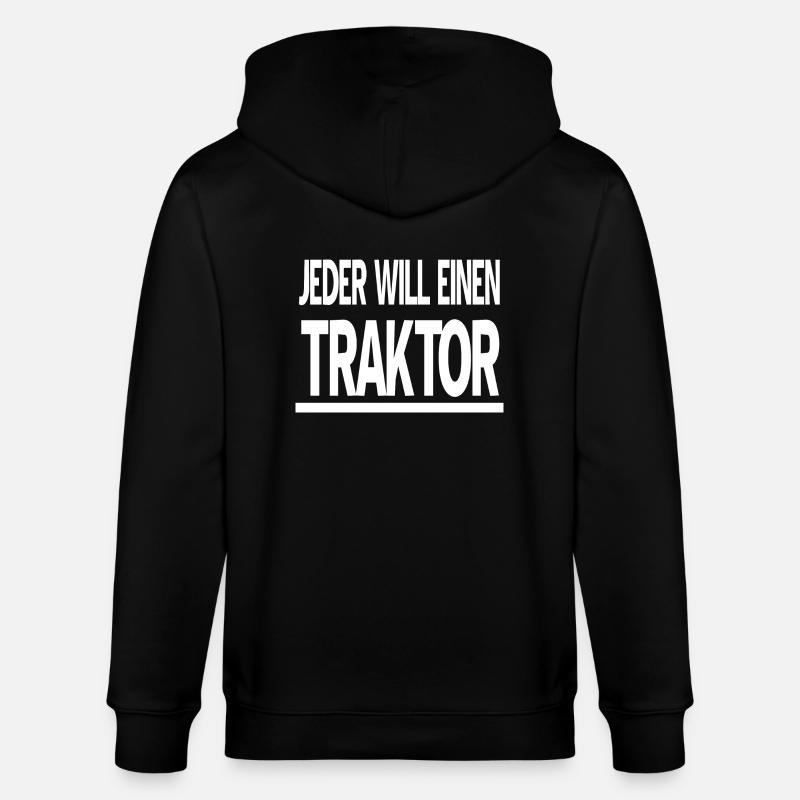 Traktor - Stanley/Stella Unisex Bio-Kapuzenjacke CULTIVATOR  - Schwarz