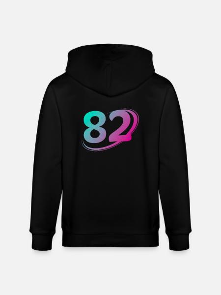 Nummer 82 mehrfarbig - Stanley/Stella Unisex Bio-Kapuzenjacke CULTIVATOR - Schwarz