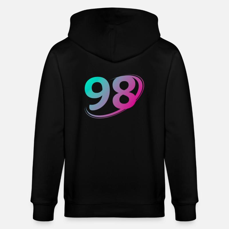 Nummer 98 mehrfarbig - Stanley/Stella Unisex Bio-Kapuzenjacke CULTIVATOR - Schwarz