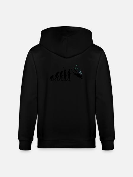 evolution_taucher_c_2c - Stanley/Stella Unisex Bio-Kapuzenjacke CULTIVATOR - Schwarz