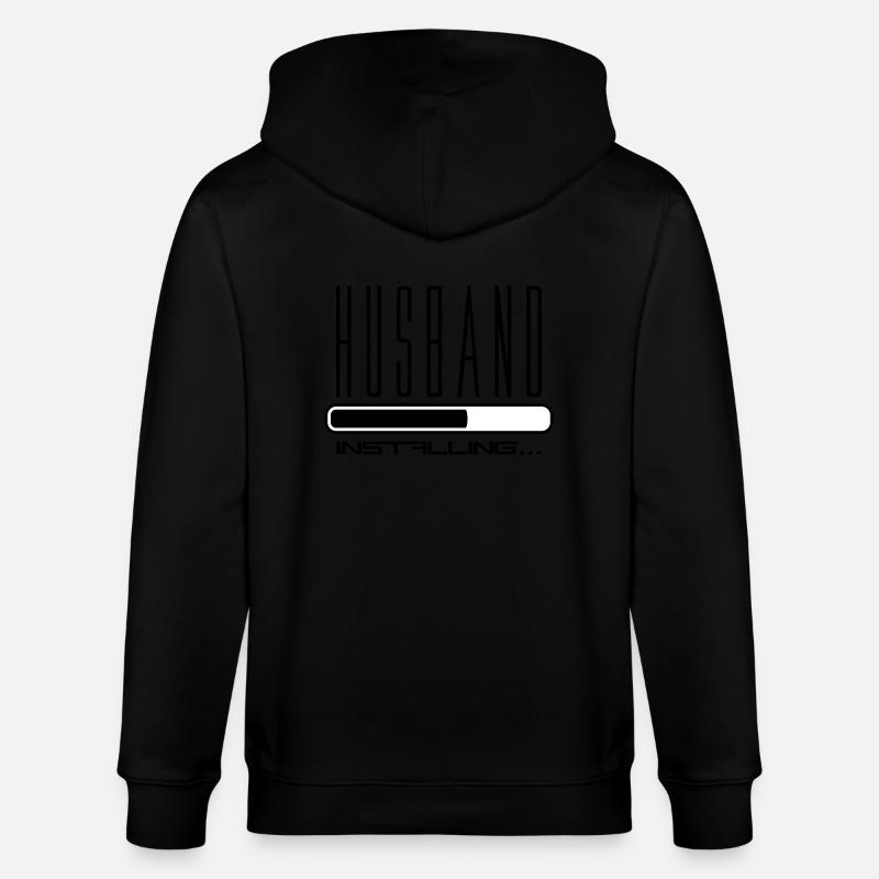 husband husband installing loading bar - Stanley/Stella CULTIVATOR  Unisex Organic Hooded Jacket - black