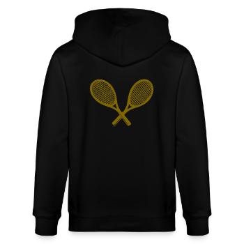 Tennisschläger - Stanley/Stella Unisex Bio-Kapuzenjacke CULTIVATOR  - Schwarz - Hinten - Anna (173cm)