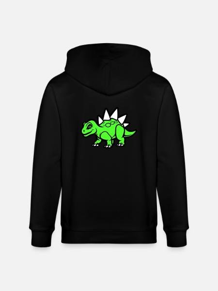 Stegosaurus Comic - Stanley/Stella CULTIVATOR  Unisex Organic Hooded Jacket - black