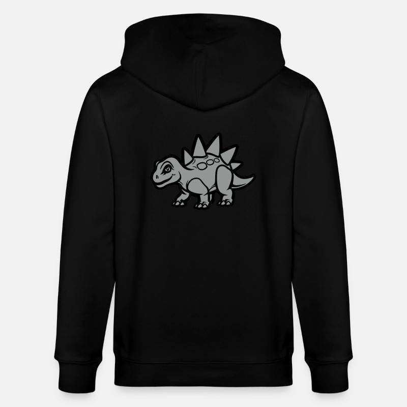 Stegosaurus Comic - Stanley/Stella CULTIVATOR  Unisex Organic Hooded Jacket - black