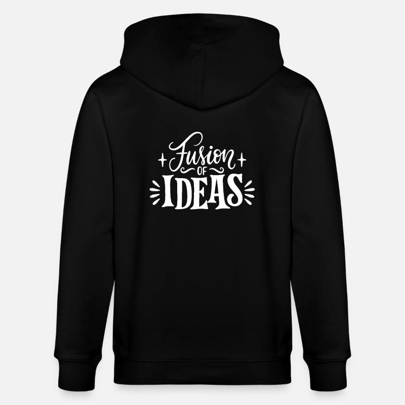 Fusion Idea Creative Font - Stanley/Stella CULTIVATOR Unisex Organic Hooded Jacket - black