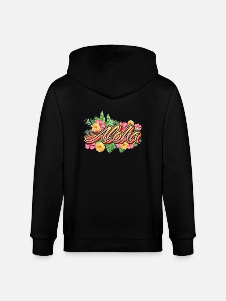 Aloha Holiday Hawaii Gift - Stanley/Stella CULTIVATOR  Unisex Organic Hooded Jacket - black