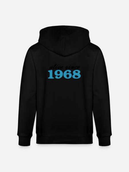 alive since 1968 - Stanley/Stella CULTIVATOR Unisex Organic Hooded Jacket - black