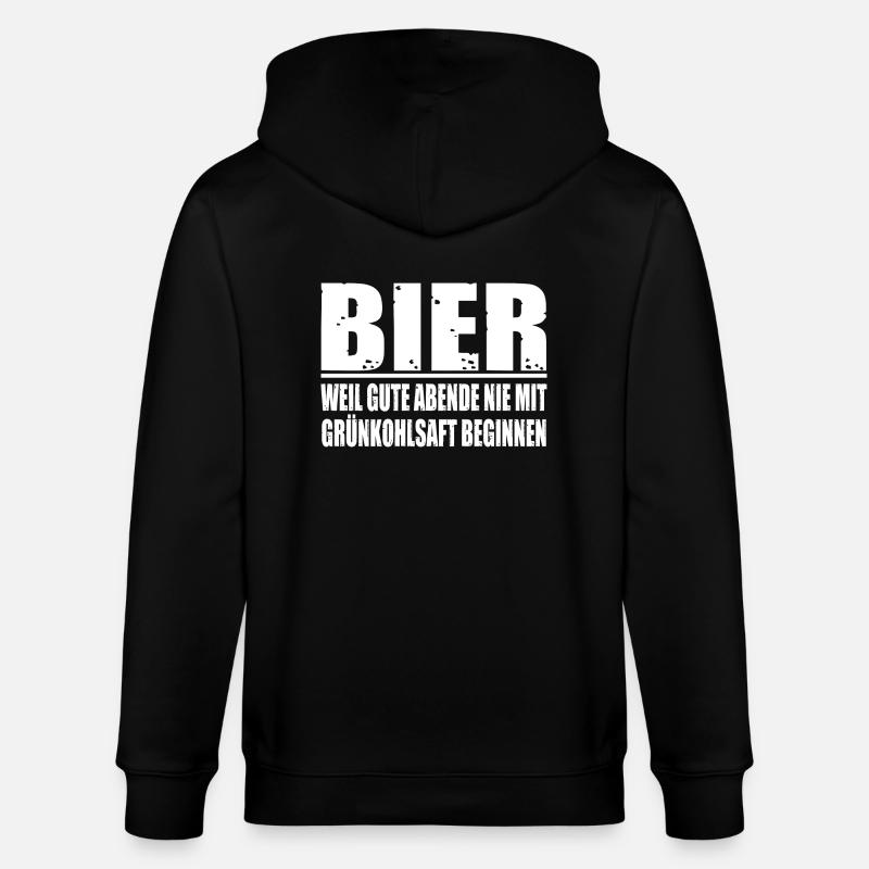 Bier-guter Abend - Stanley/Stella Unisex Bio-Kapuzenjacke CULTIVATOR  - Schwarz