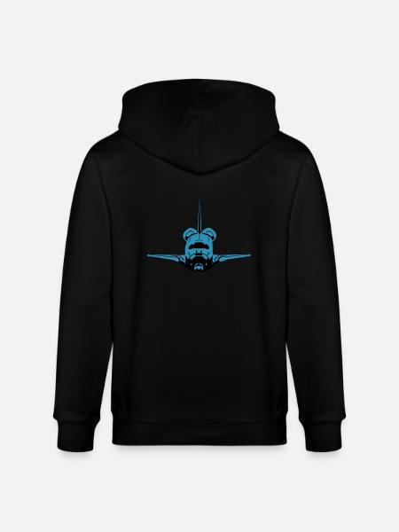 Spaceshuttle - Stanley/Stella Unisex Bio-Kapuzenjacke CULTIVATOR - Schwarz